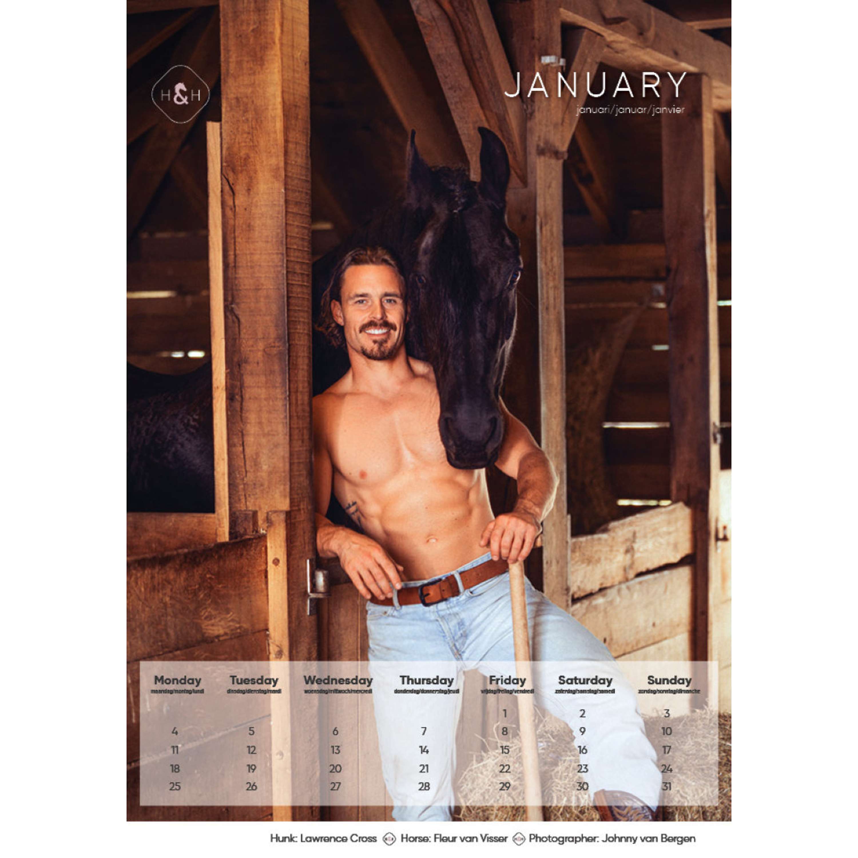 Horse and Hunk Calendrier 2027