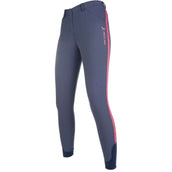 HKM Pantalon d'Équitation Speed Zoe 3/4 Silicone Fond de Peau Bleu Foncé