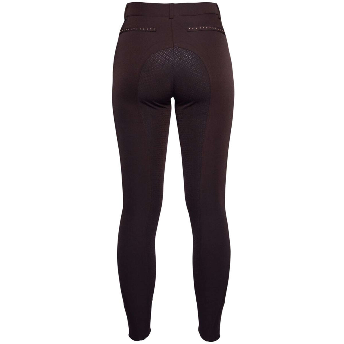 HKM Pantalon d'Équitation Rosegold Glamour Full Grip Marron/Or Rose