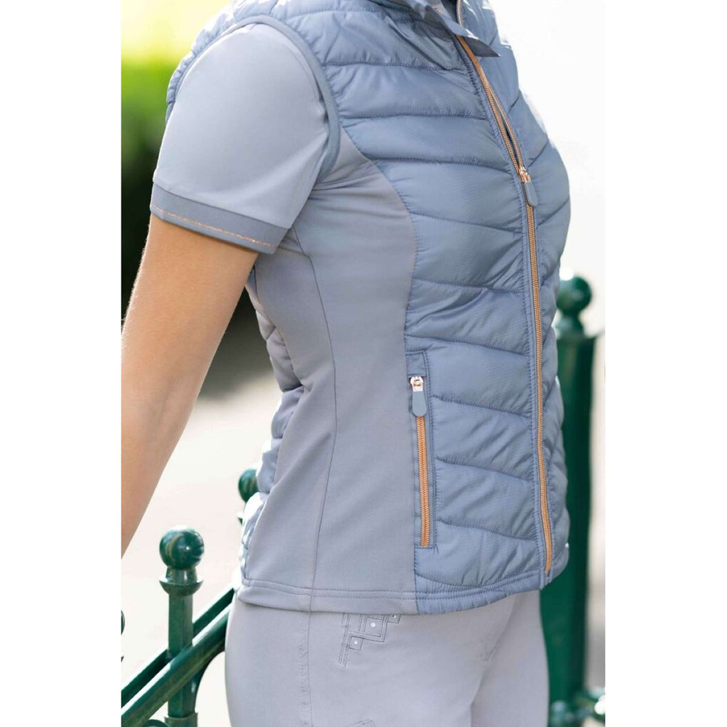 HKM Gilet Sans Manches Basel Gris/Or Rose