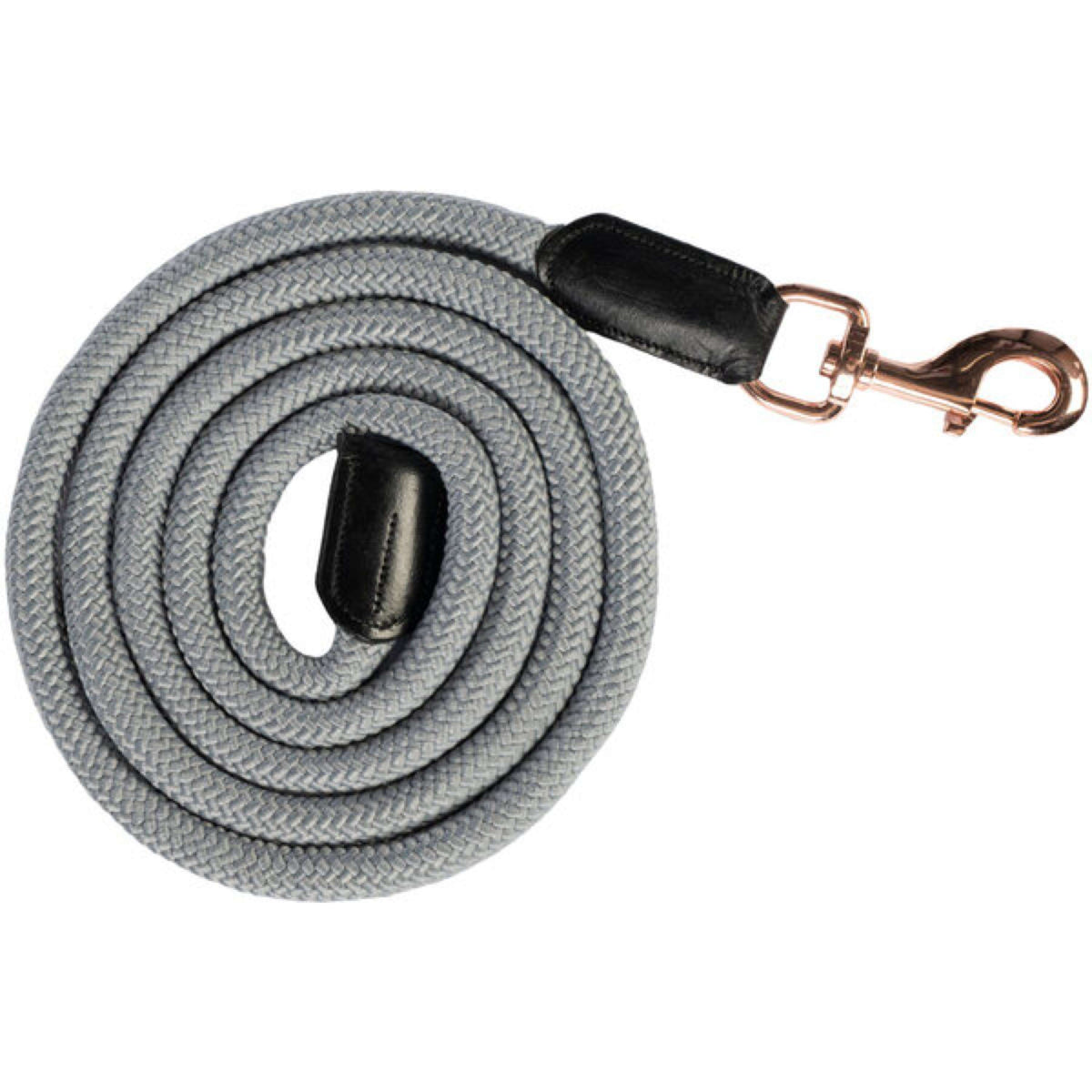 HKM Corde pour Licol Rosegold Glamour Mousqueton Gris/Or Rose