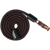 HKM Corde pour Licol Rosegold Glamour avec crochets anti-panique Marron/Or Rose