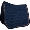 HKM Tapis de Selle Rosegold Glamour Polyvalent Bleu foncé/RoseOr