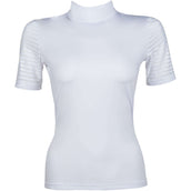 HKM T-shirt de Concours Monaco Courte Manche Blanc