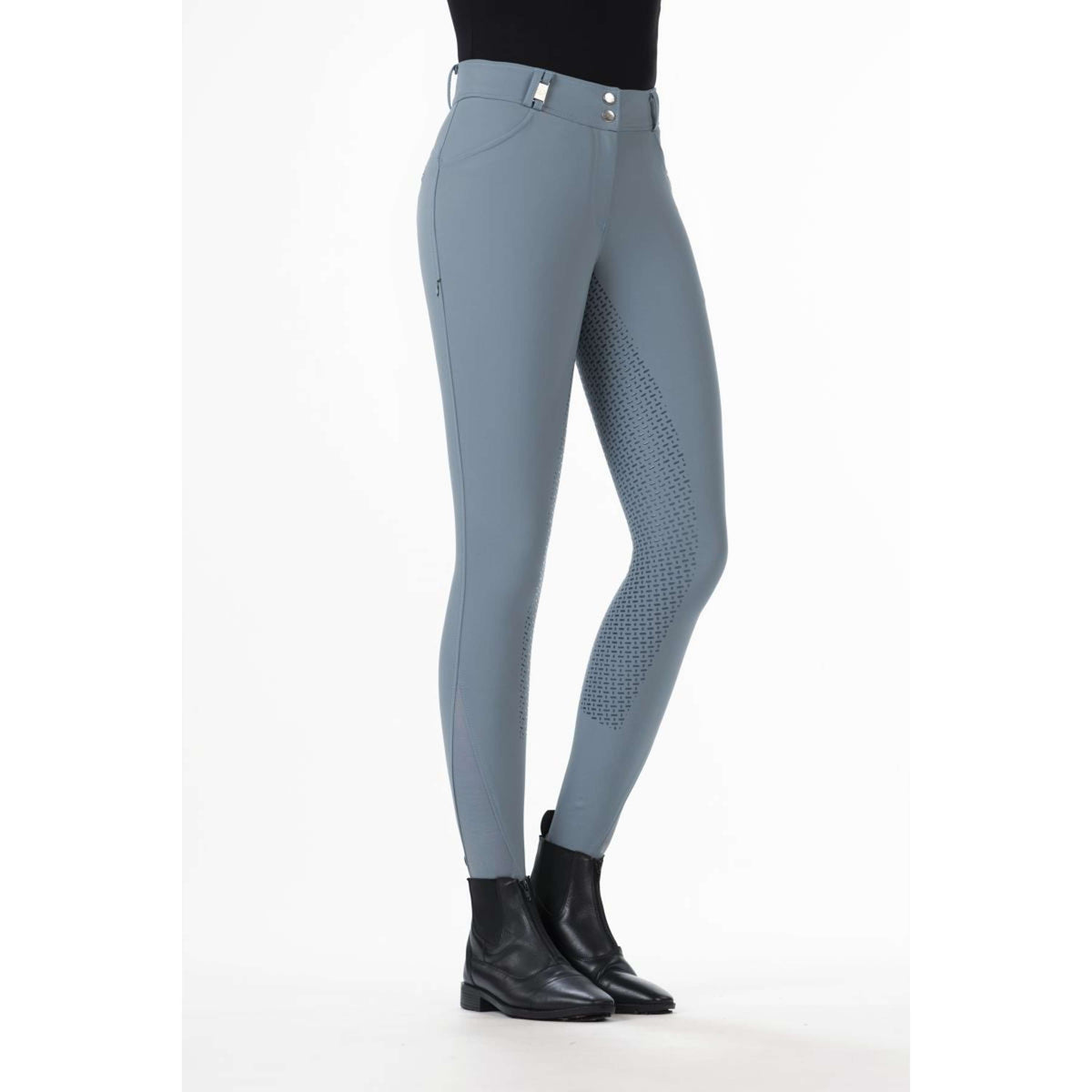 HKM Pantalon d'Équitation Monaco Crystal Silicone Fond de Peau Sage