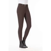 HKM Pantalon d'Équitation Monaco Crystal Silicone Fond de Peau Marron foncé