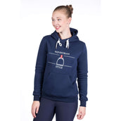 HKM Pull col Hoodie Equine Sports Bleu Foncé