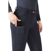 HKM Pantalon d'Équitation Rosegold Glamour Winter Full Grip Noir/Or rose