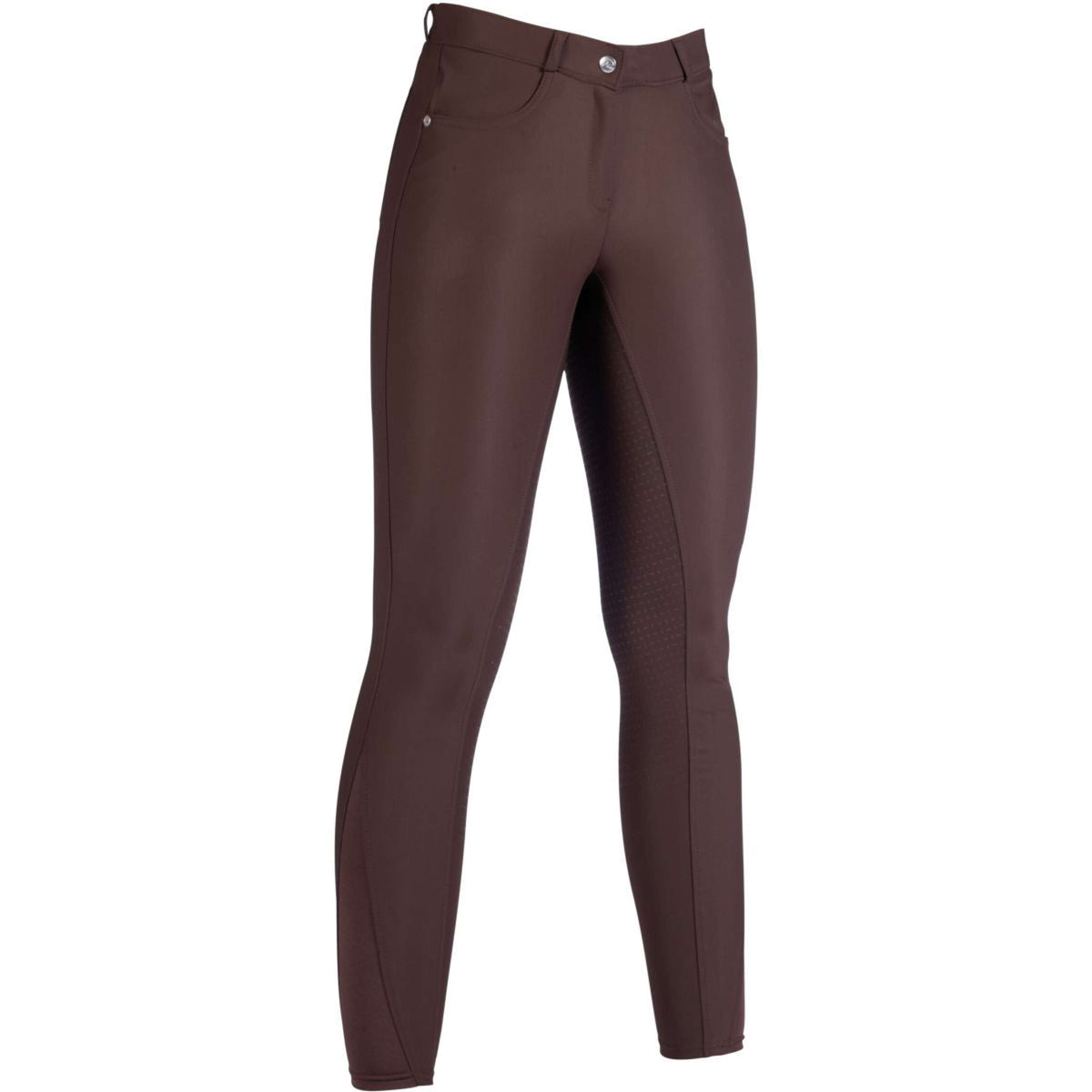 HKM Pantalon d'Équitation Luna Full Grip Marron foncé