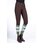 HKM Pantalon d'Équitation Luna Full Grip Marron foncé