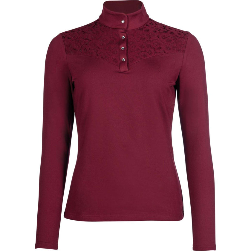 HKM Chemise Fonctionnelle Berry Lace Vin rouge