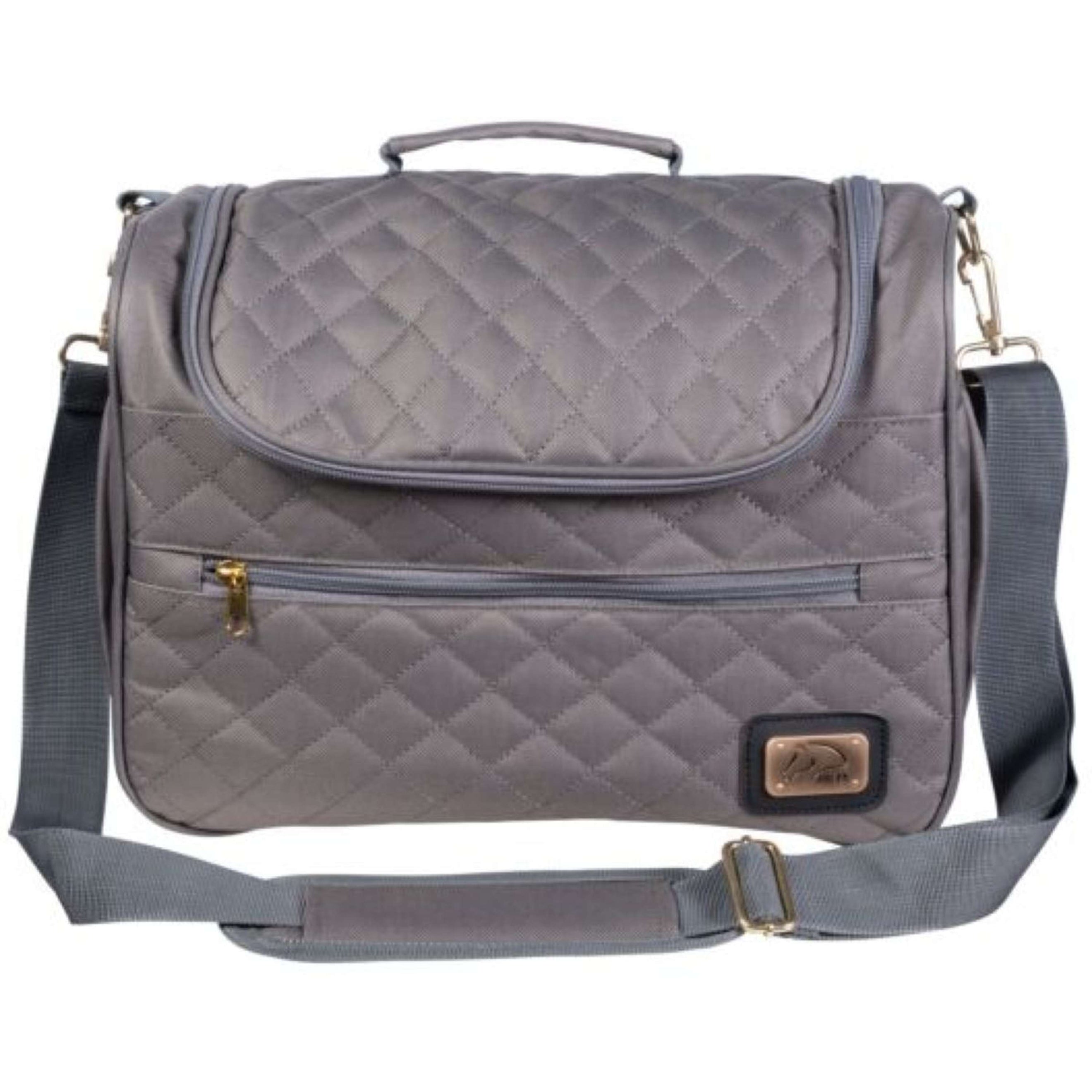 HKM Trousse de Pansage Berry Taupe/Or HKM Trousse de Pansage Berry Taupe/Or