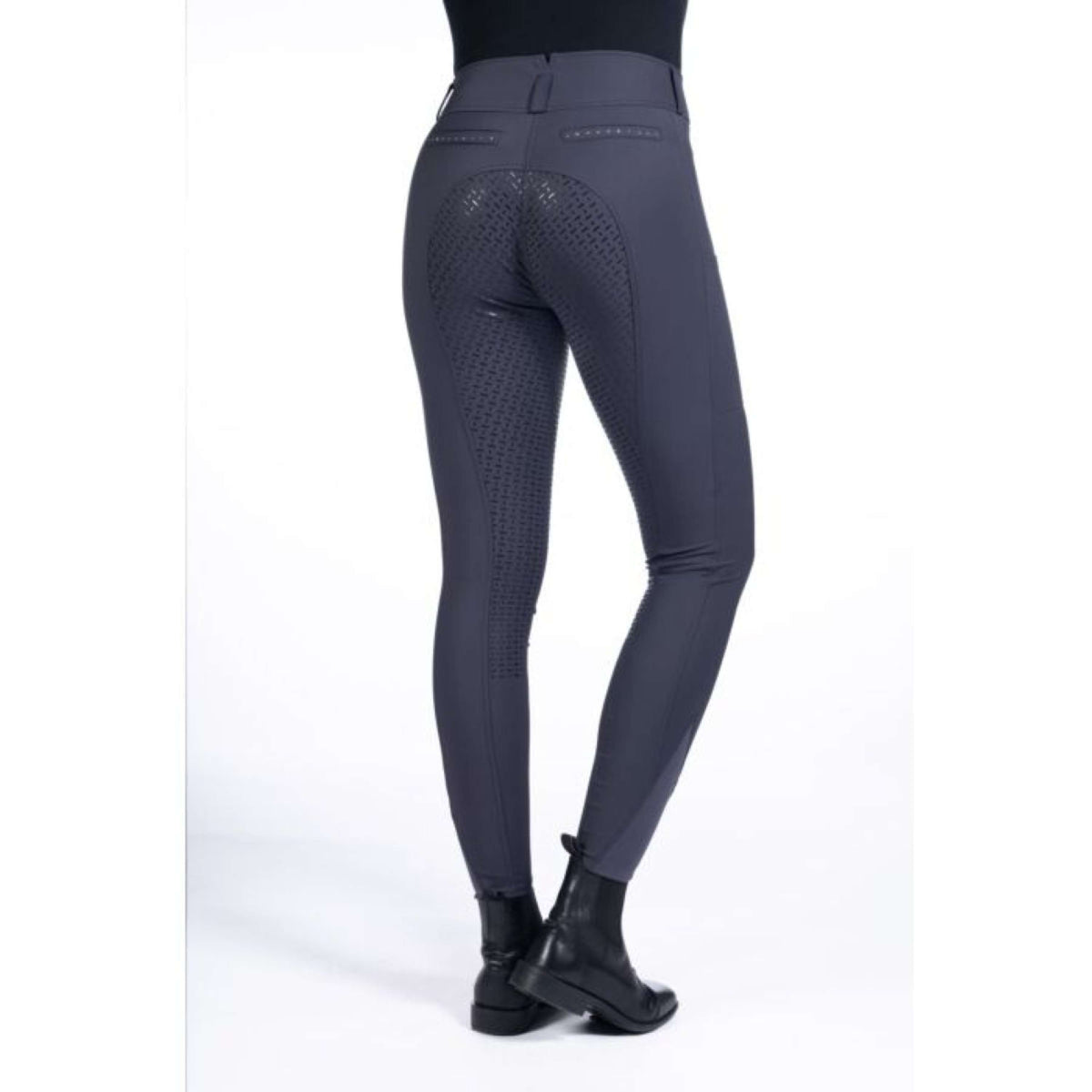 HKM Pantalon d'Équitation Helene Full Grip Bleu Foncé