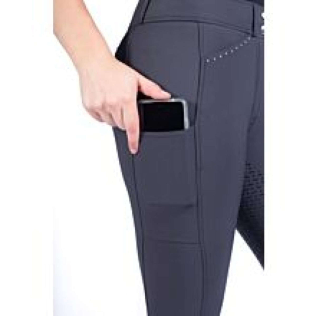 HKM Pantalon d'Équitation Helene Full Grip Bleu Foncé