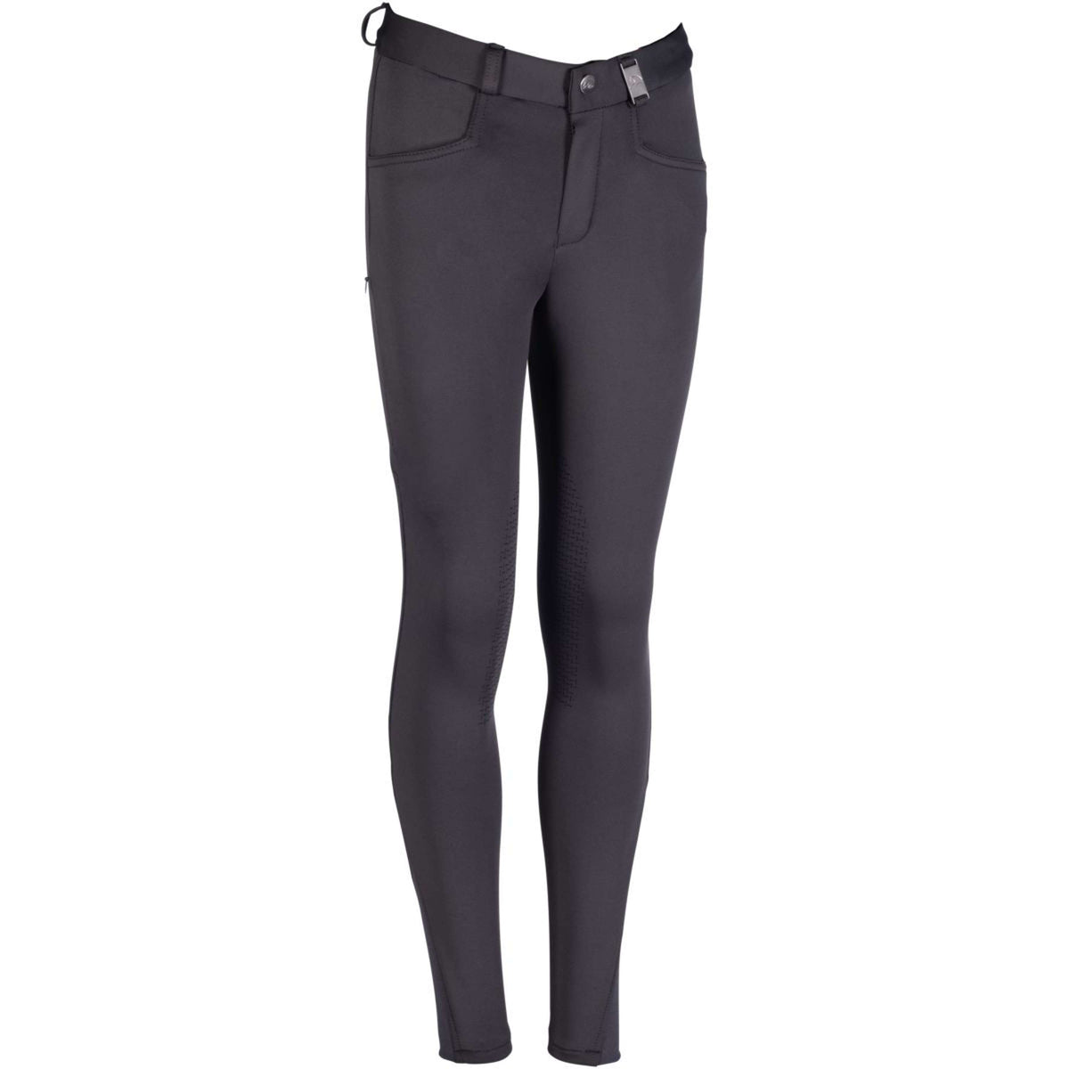 HKM Pantalon d'Équitation Anni Genoux Silicones Gris foncé