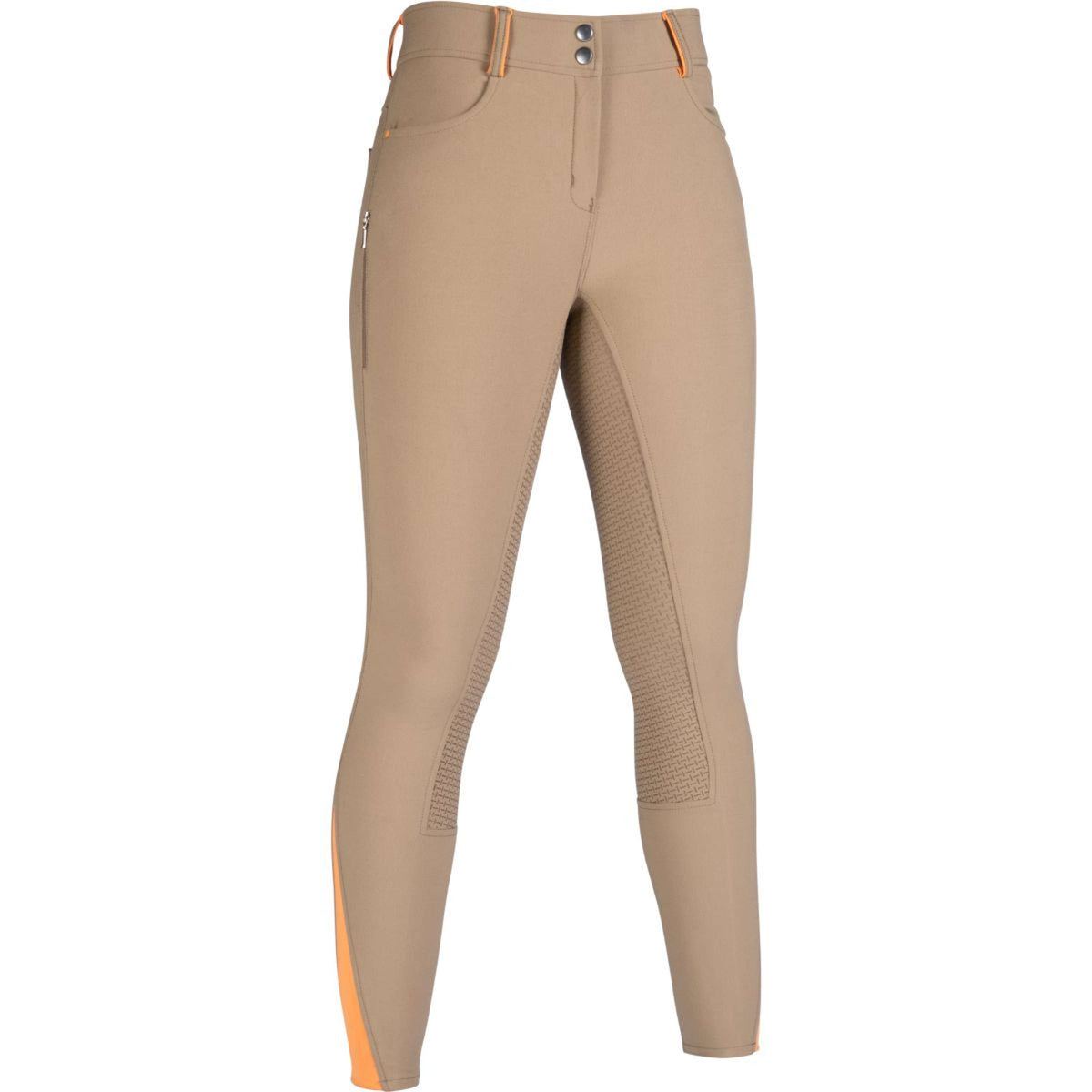 HKM Pantalon d'Équitation Lyon Silicone Fond de Peau Sable