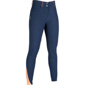 HKM Pantalon d'Équitation Lyon Silicone Fond de Peau Bleu Foncé