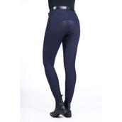 HKM Pantalon d'Équitation Equine Sports Full Grip Bleu Foncé