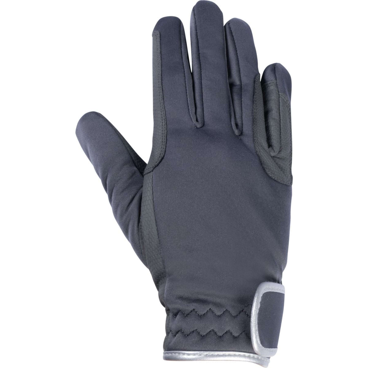 HKM Gants d'Équitation Basil Softshell Gris foncé