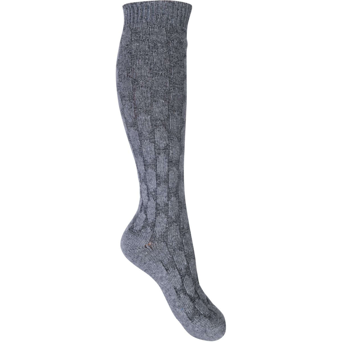 HKM Chaussettes d'Équitation Berry Wool Gris Mélangé