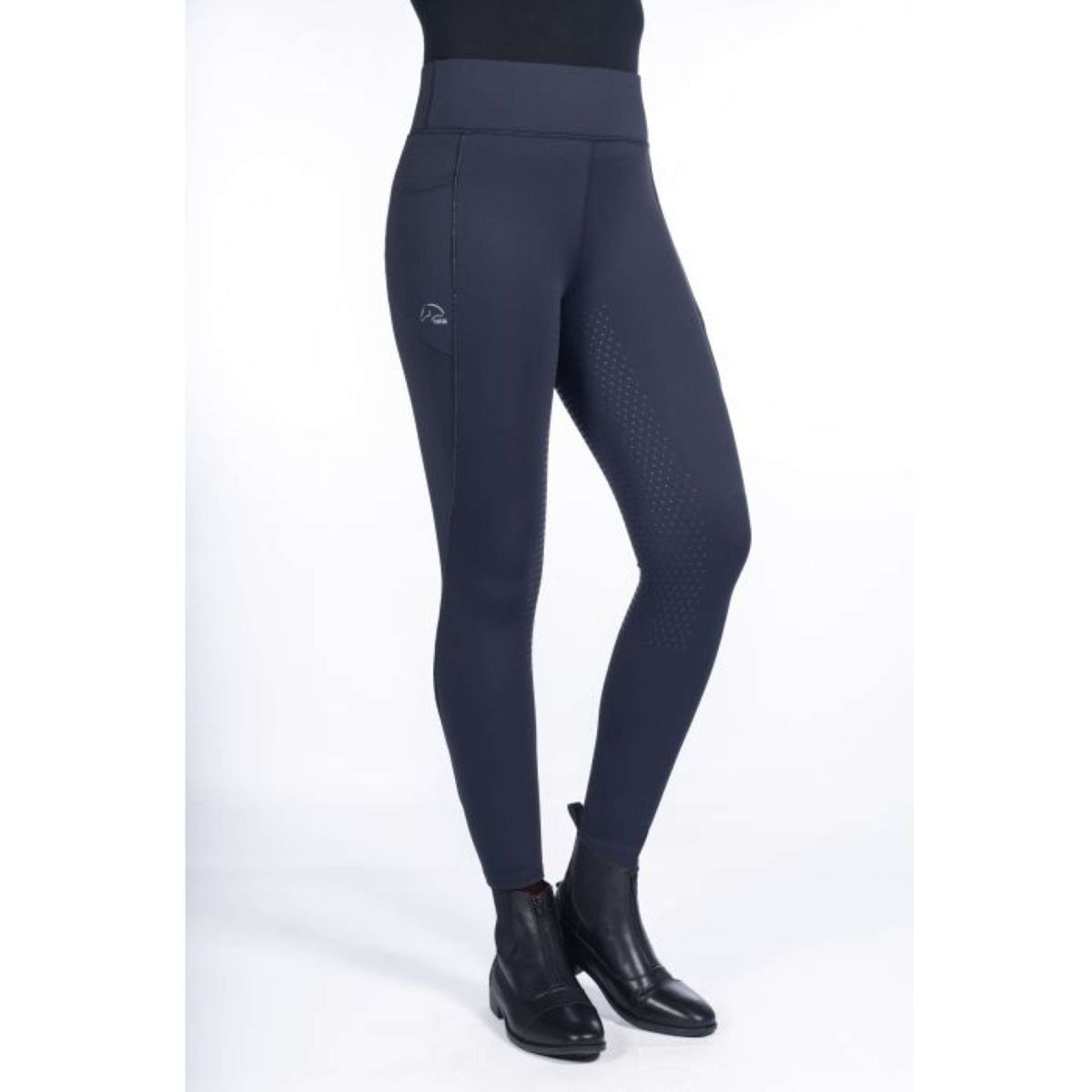 HKM Legging d'Équitation Alice Full Grip Bleu Foncé