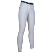 HKM Pantalon d'Équitation Monaco Silicone Prise de Genou Blanc