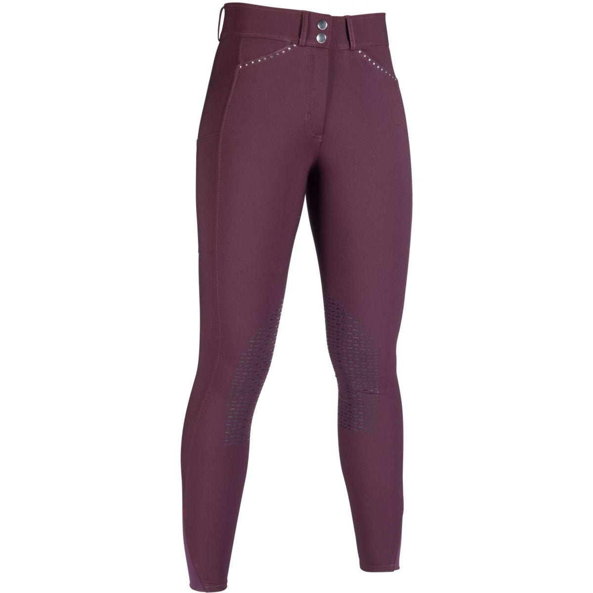 HKM Pantalon d'Équitation Helene Prise de Genou Vin rouge