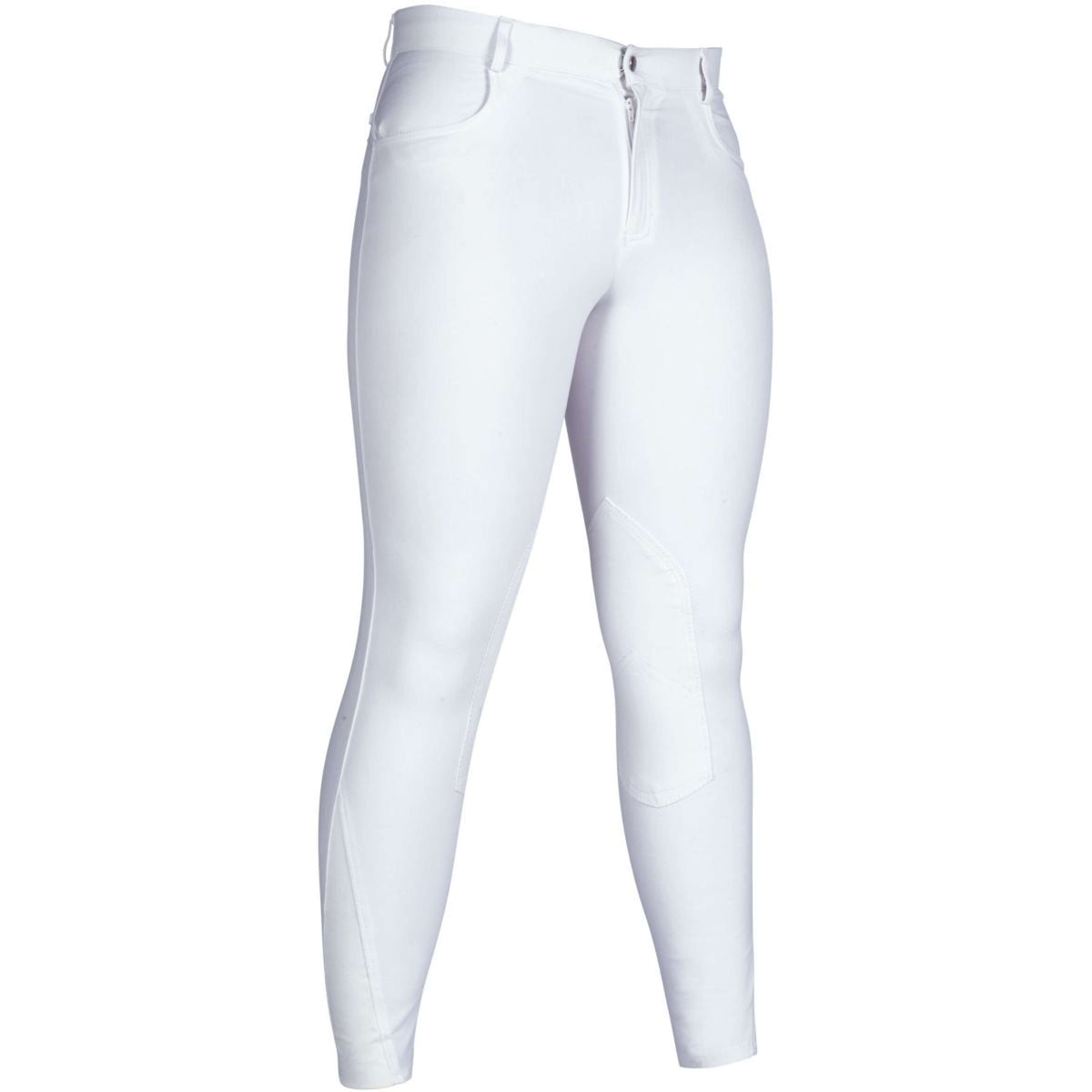 HKM Pantalon d'Équitation Sportive Poignée Genou Gents Blanc