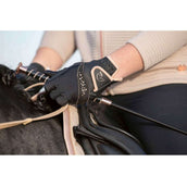 HKM Gants d'Équitation Rosegold Glamour Noir