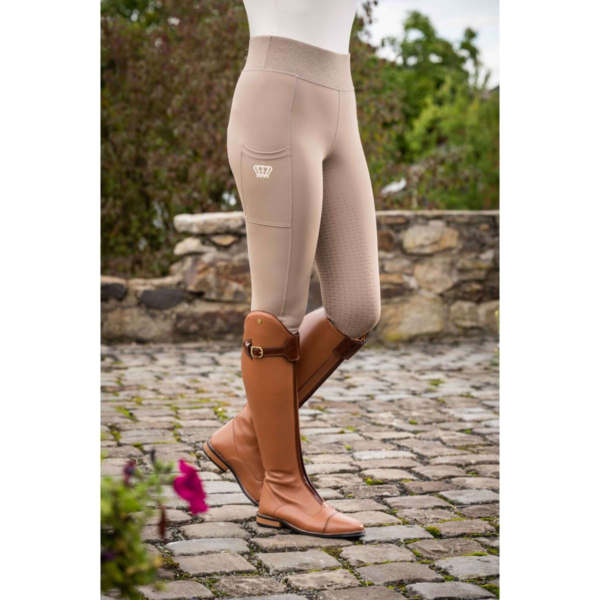 HKM Legging d'Équitation Lavender Bay Full Seat Taupe