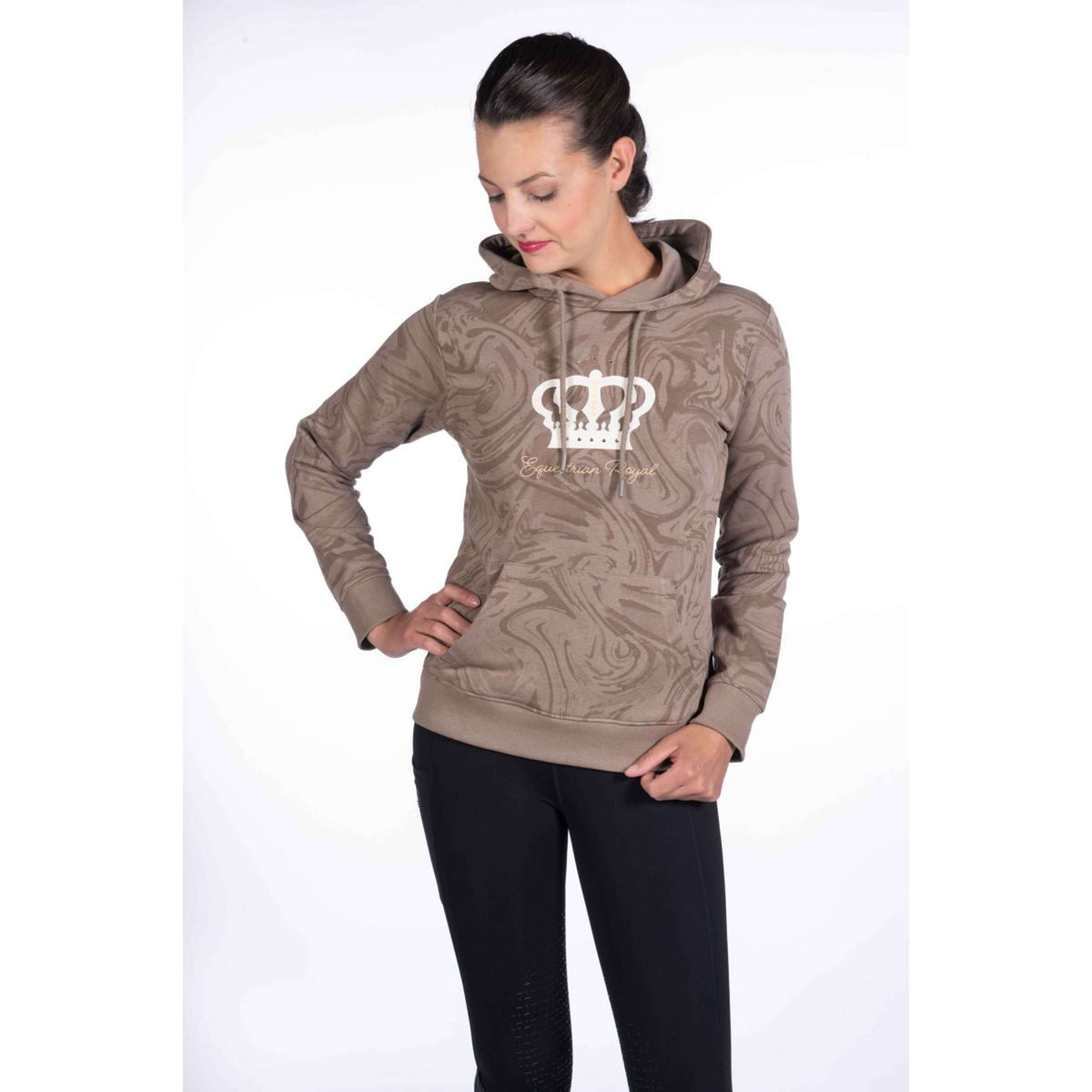 HKM Pull col Hoodie Lavender Bay Taupe