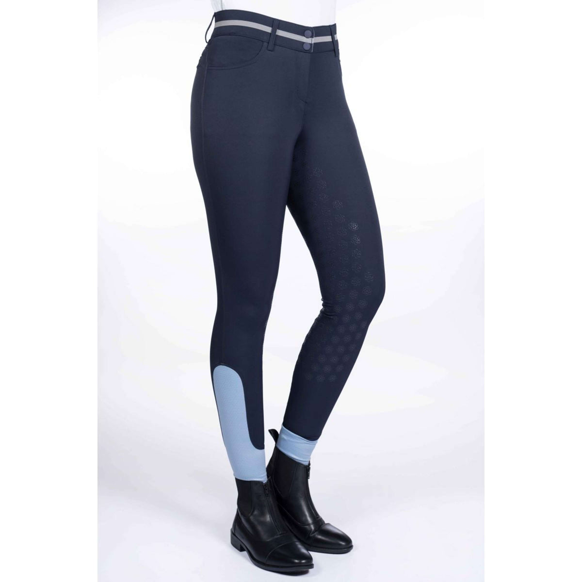 HKM Pantalon d'Équitation Bloomsbury Full Seat Bleu Foncé