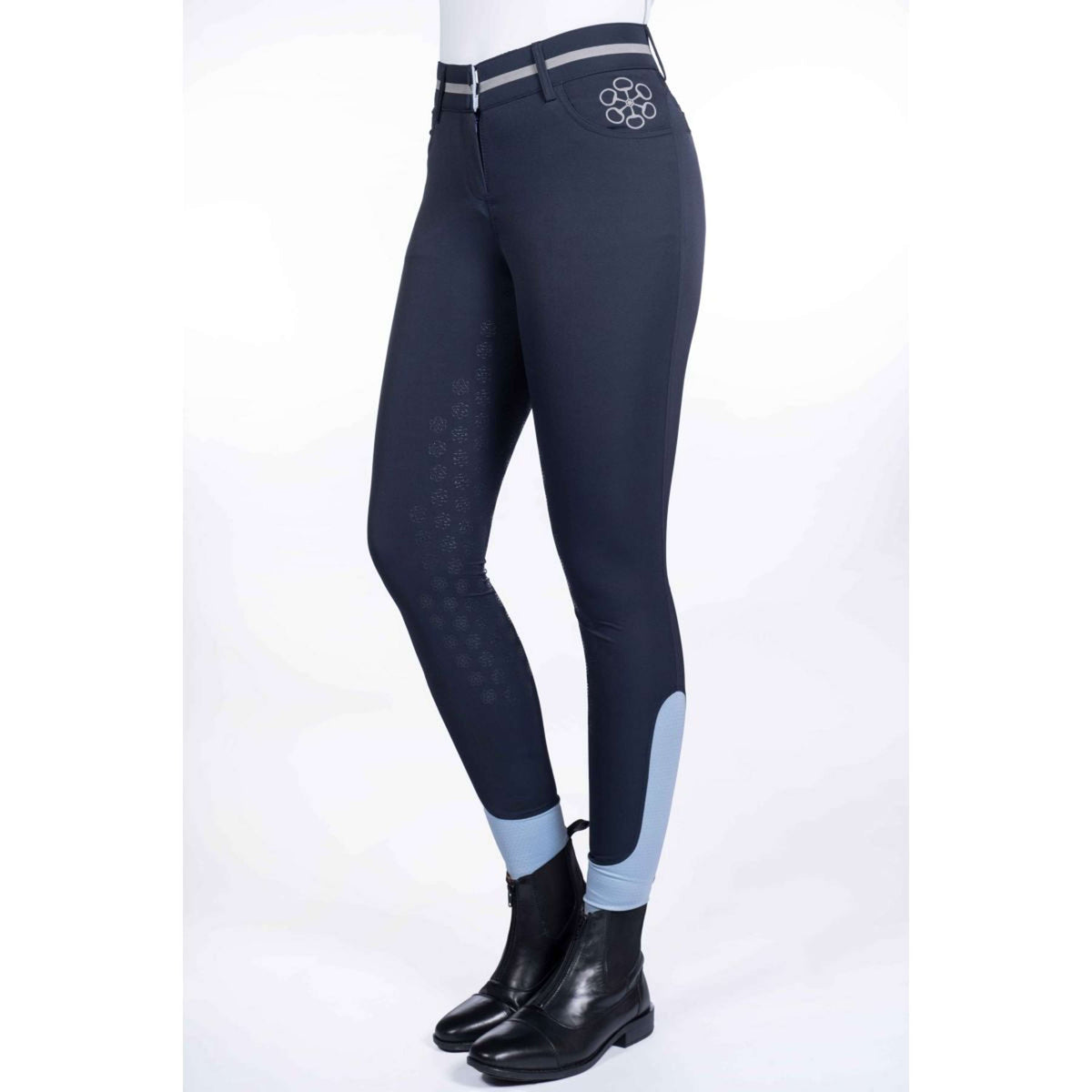 HKM Pantalon d'Équitation Bloomsbury Full Seat Bleu Foncé