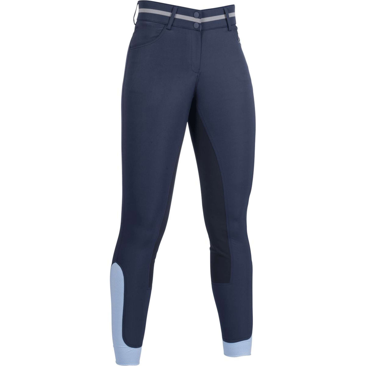 HKM Pantalon d'Équitation Bloomsbury Belmtex Full Seat Bleu Foncé