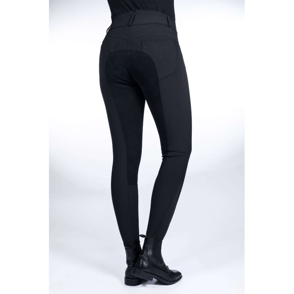 HKM Pantalon d'Équitation Savona Alos Full Grip Noir