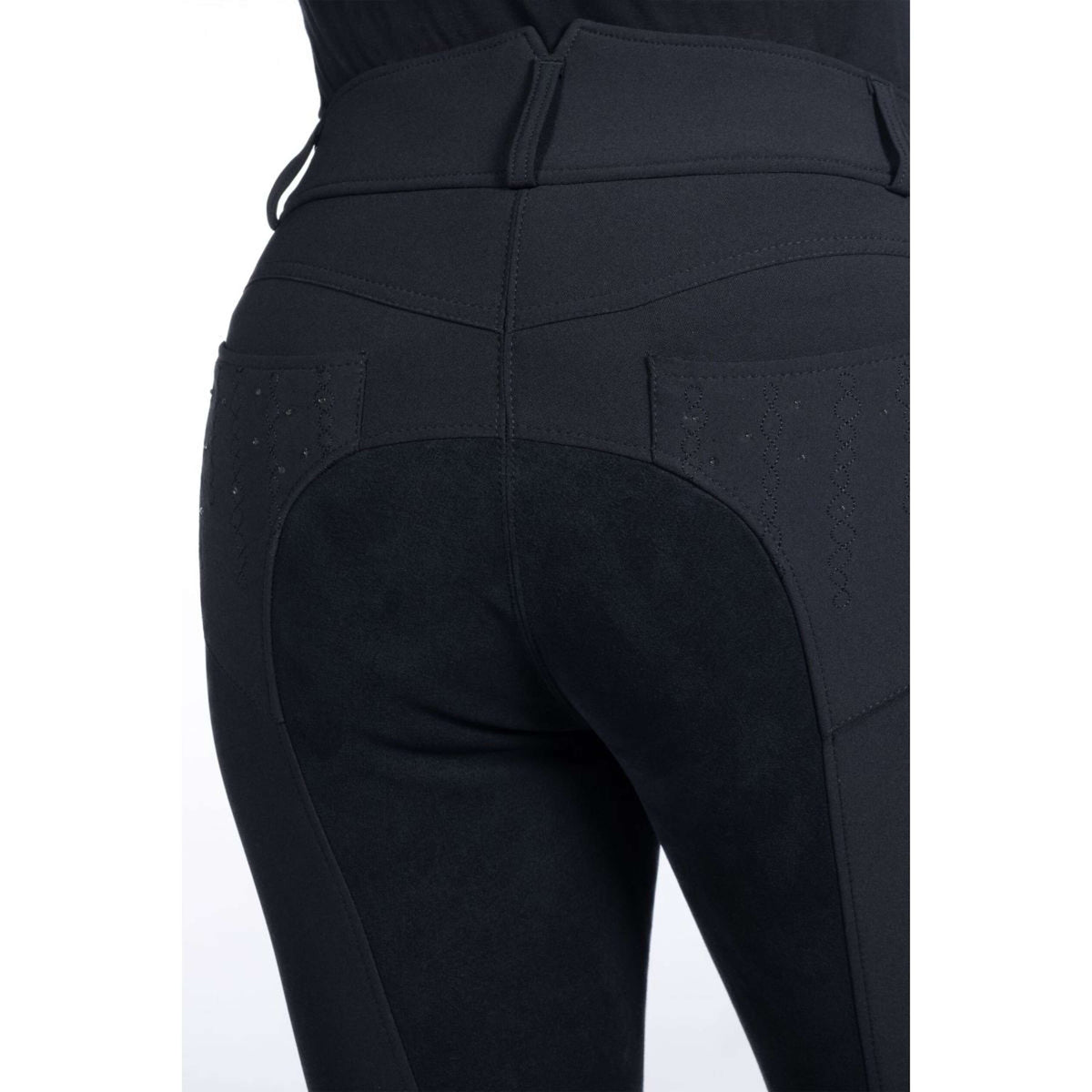 HKM Pantalon d'Équitation Savona Alos Full Grip Noir