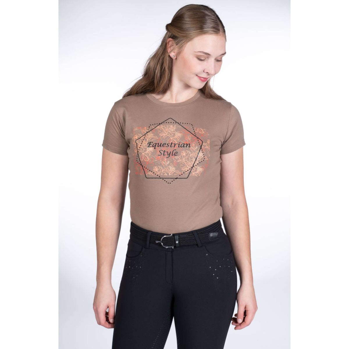 HKM T-Shirt Savona Print Taupe