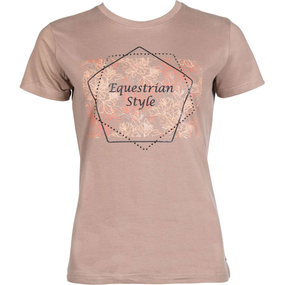 HKM T-Shirt Savona Print Taupe