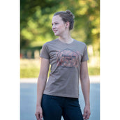 HKM T-Shirt Savona Print Taupe