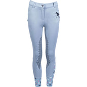 HKM Pantalon d'Équitation Bria Half Grip Bleu Fumée