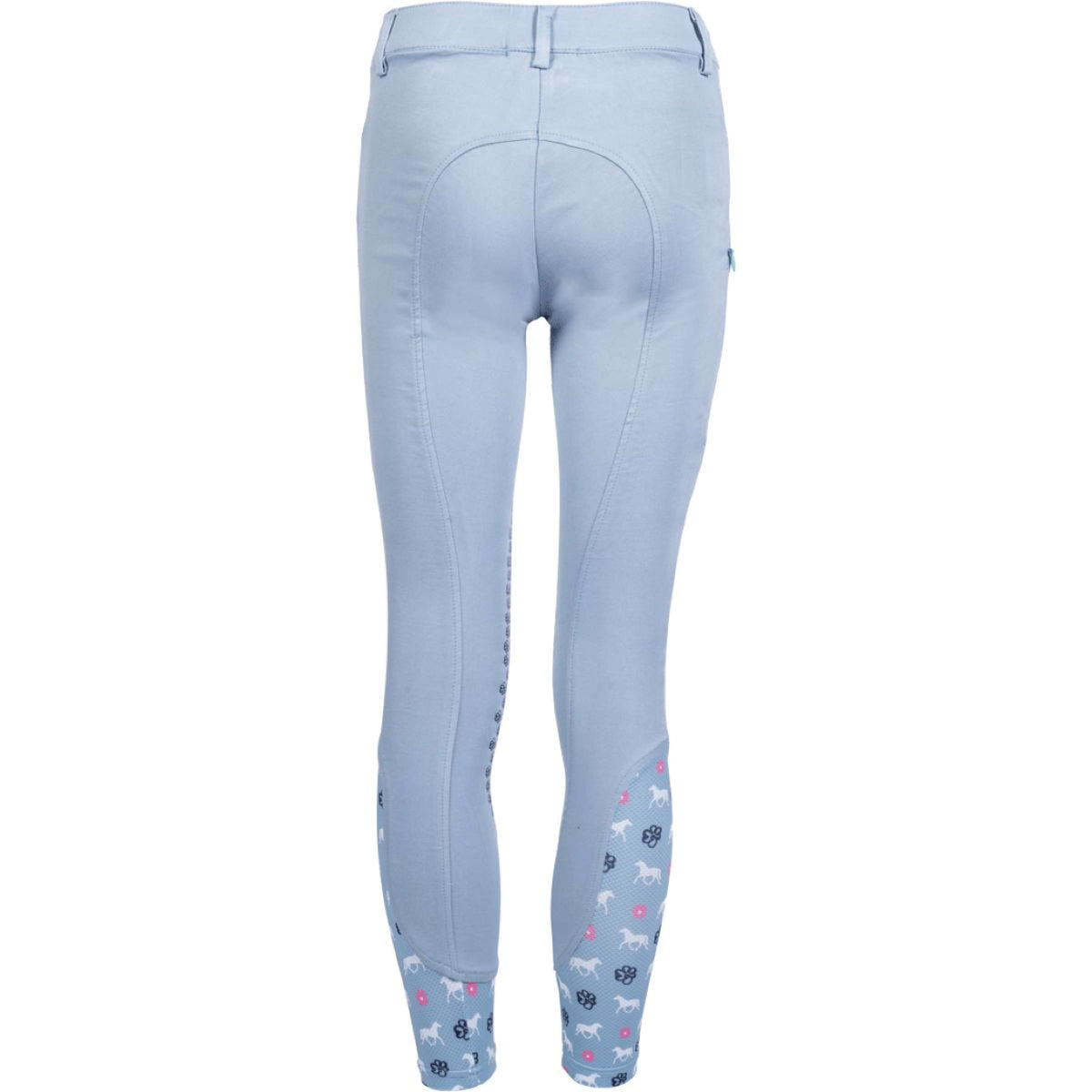 HKM Pantalon d'Équitation Bria Half Grip Bleu Fumée