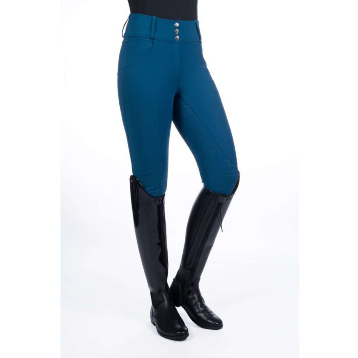 HKM Pantalon d'Équitation Port Royal Full Grip Bleu Foncé