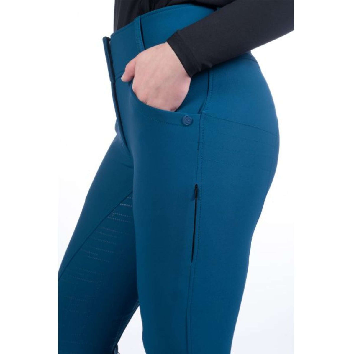 HKM Pantalon d'Équitation Port Royal Full Grip Bleu Foncé