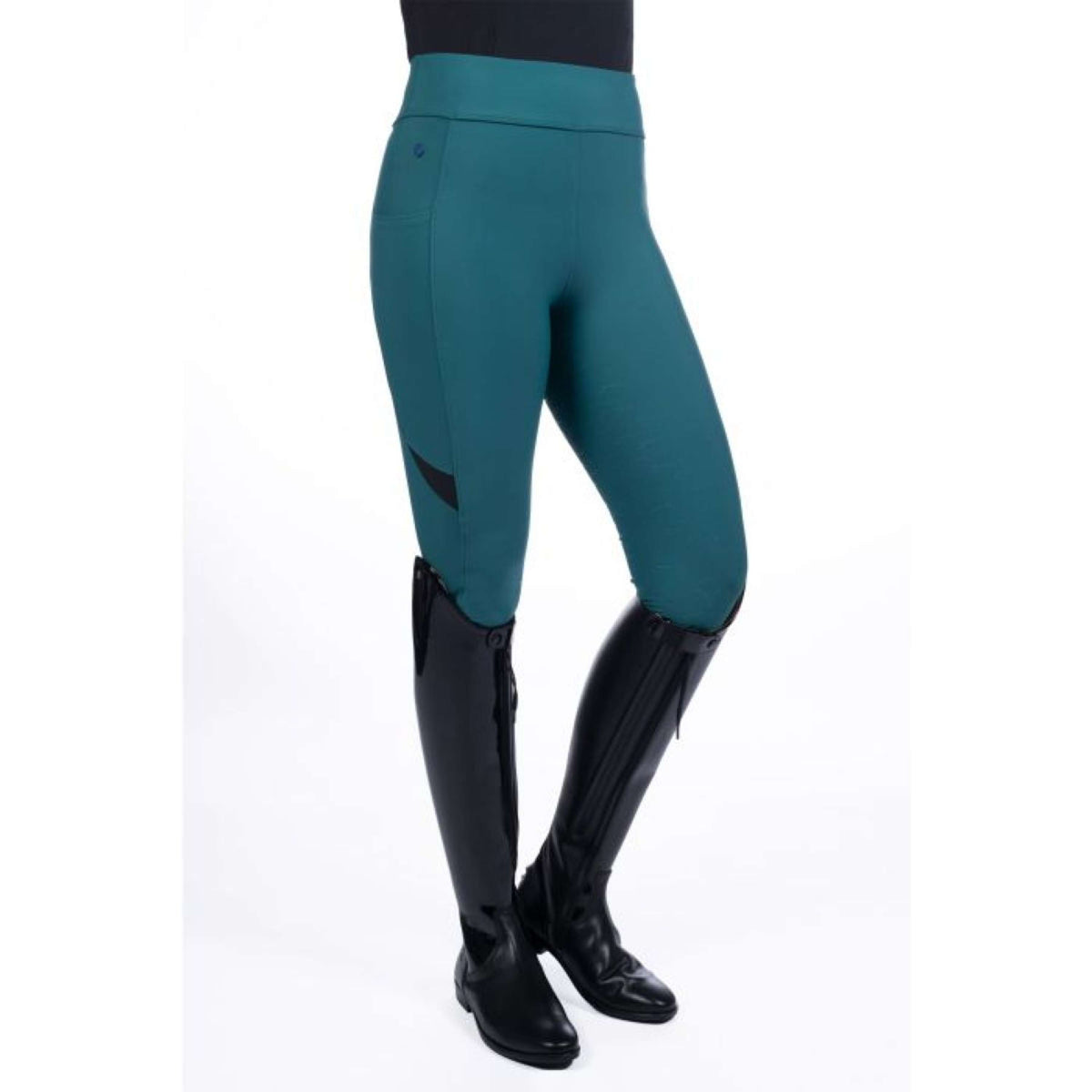 HKM Legging d'Équitation Port Royal Full Grip Petrol