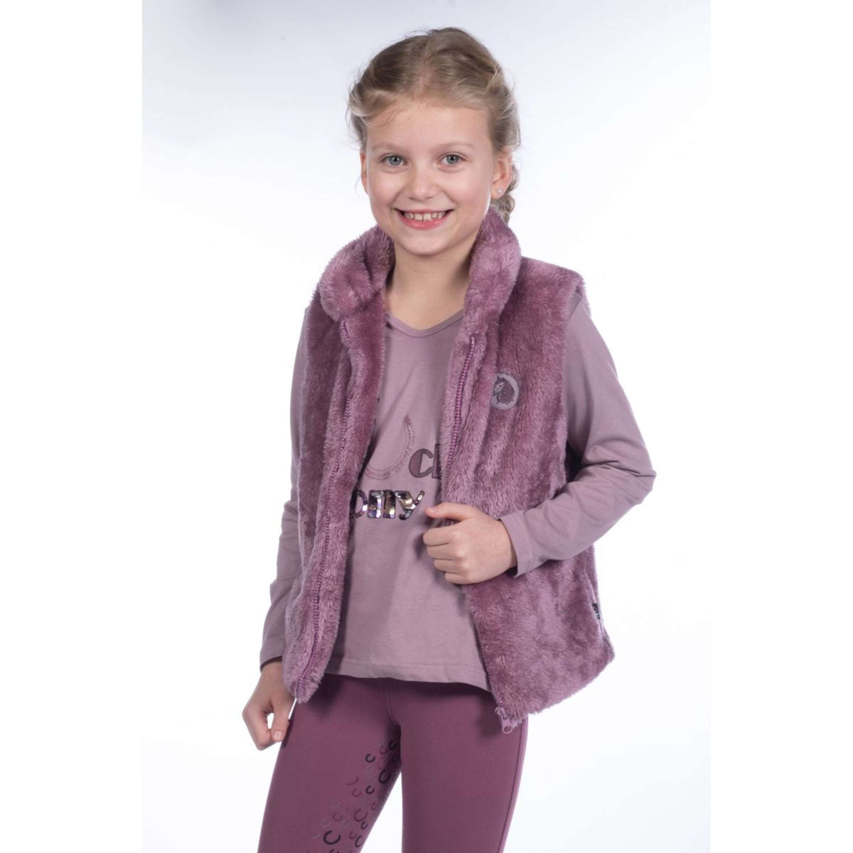 HKM Gilet Sans Manches Teddy Alva Lila