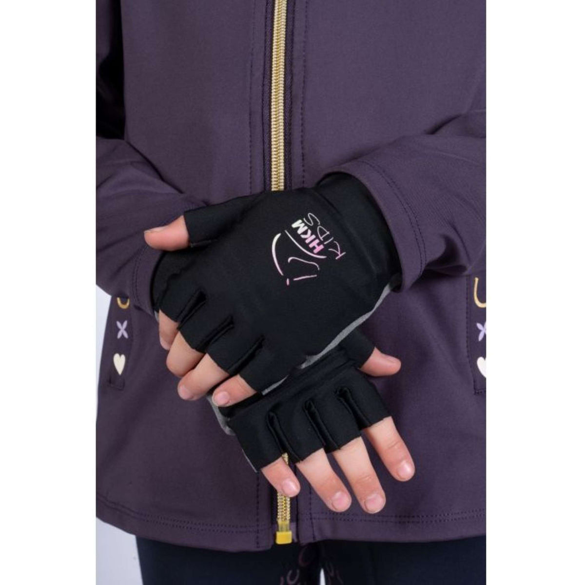 HKM Gants Hobby Horsing Noir/Gris