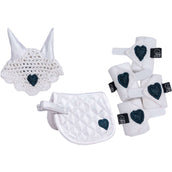 HKM Câlin Poney Ensemble de compétition Blanc/Bleu foncé