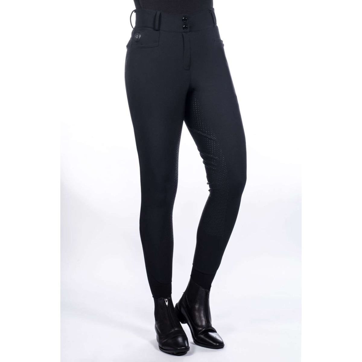 HKM Pantalon d'Équitation Keep Warm Full Grip Noir