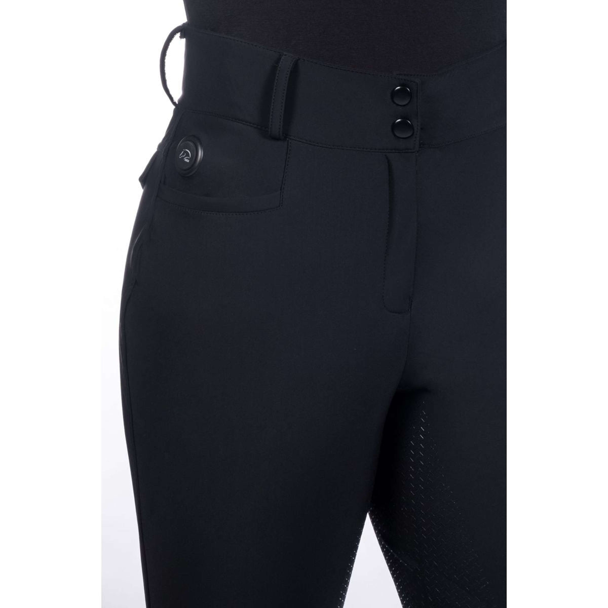 HKM Pantalon d'Équitation Keep Warm Full Grip Noir