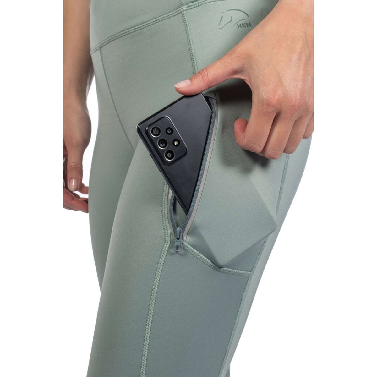 HKM Legging d'Équitation Harbour Island Full Grip Sage